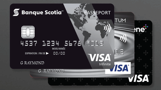 trois cartes de crédit VISA différentes